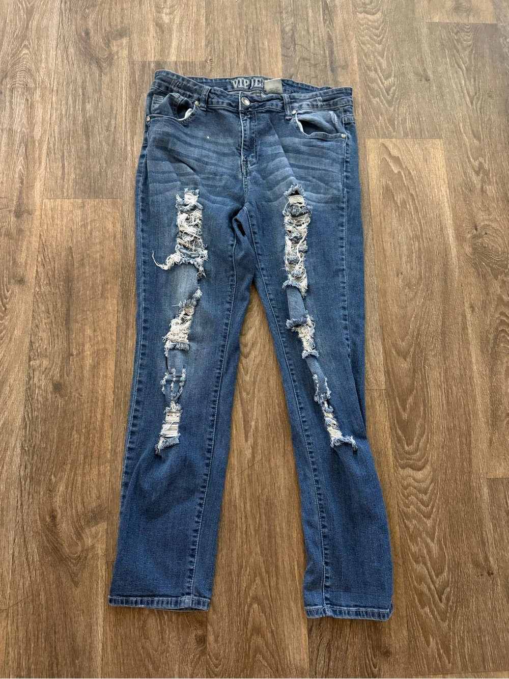 Distressed Blue Women’s Jeans - Classic Ripped Denim